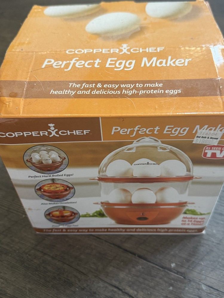 Copper Chef Perfect Egg Maker Electric Egg Cooker w/ Indicator Light