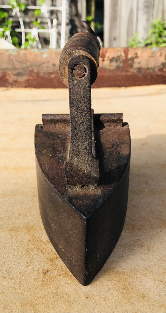 Rare Antique FLAT/SAD IRON with Insert