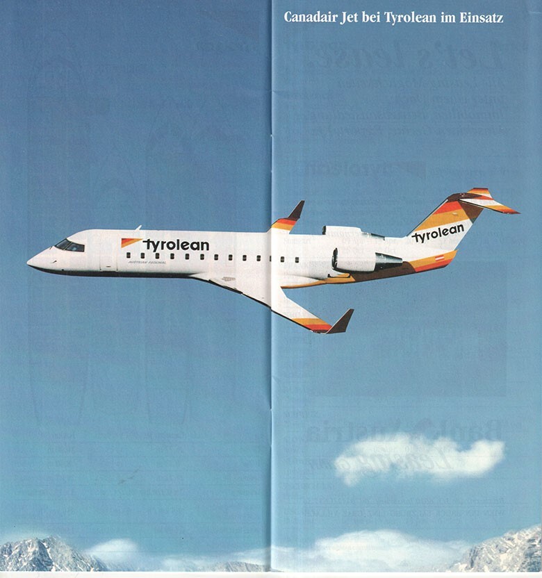 Tyrolean Airways timetable 1996/03/31