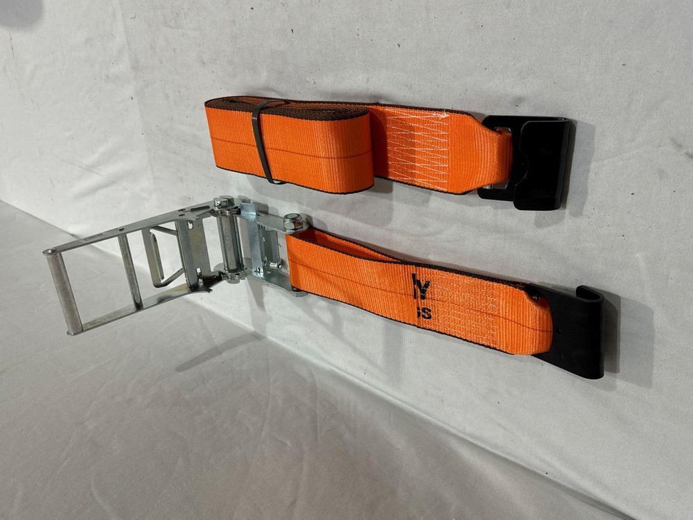 4"X30' Heavy Duty Ratchet Strap with Flat Hook 2 Pack