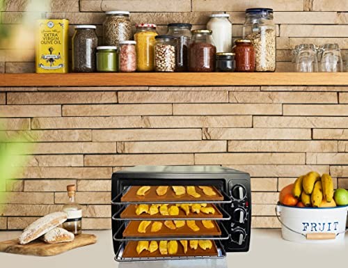 6PCS Silicone Dehydrator Sheets - Nonstick fruit leather trays for Brown