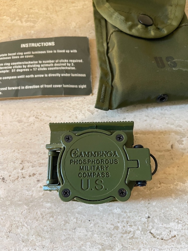 Camenga Phosphorous Military Compass U.S.