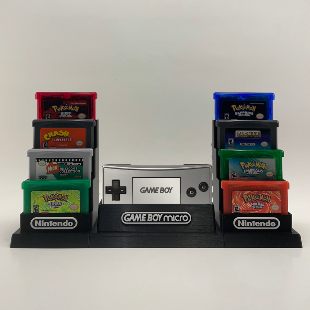 Game Boy Micro & 18 Game Cartridge's Display - DISPLAY ONLY (Customize Colors)