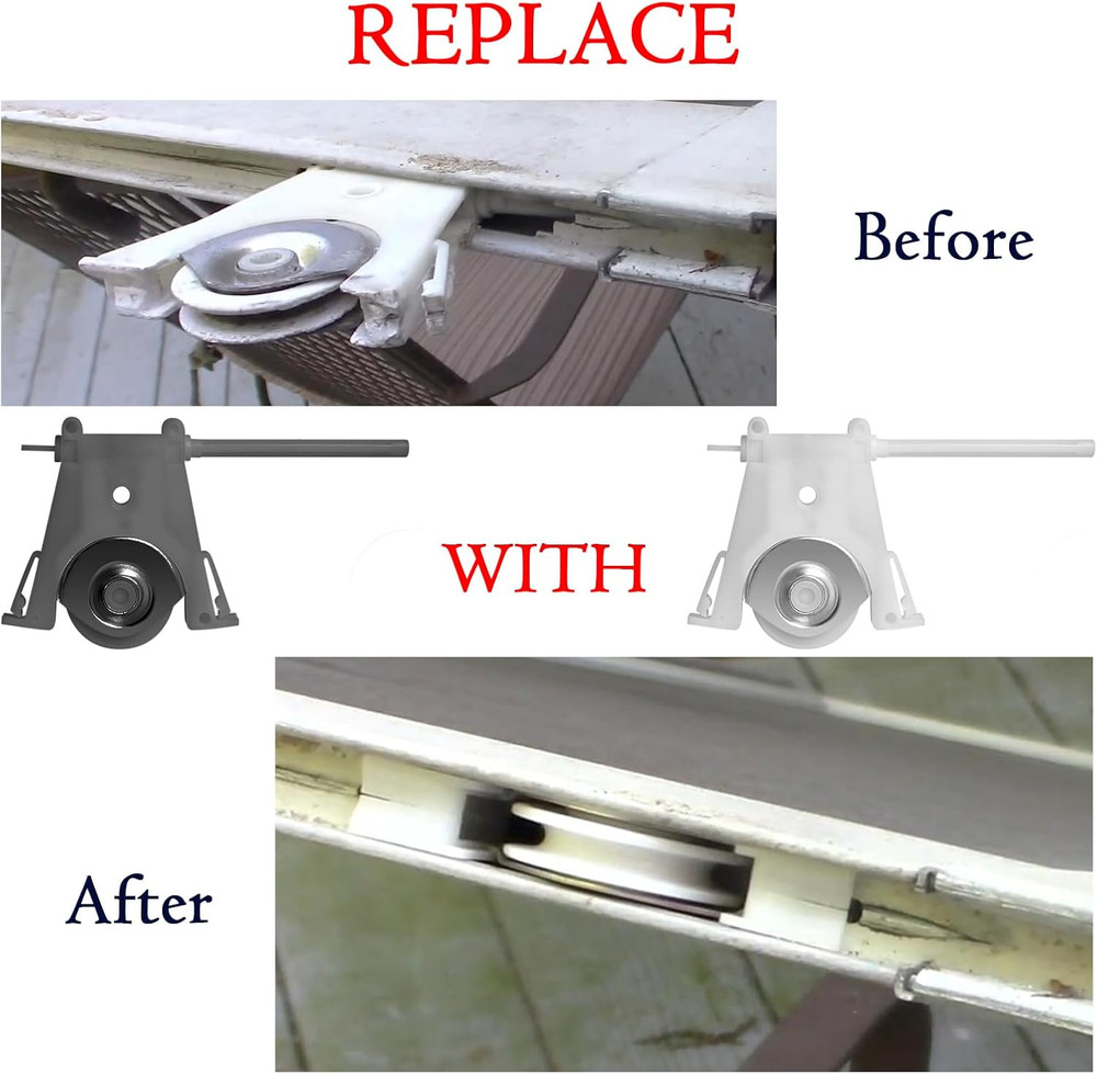 Andersen Sliding Screen Door Lower Roller Assembly, 2 Pack, Adjustable Wheels