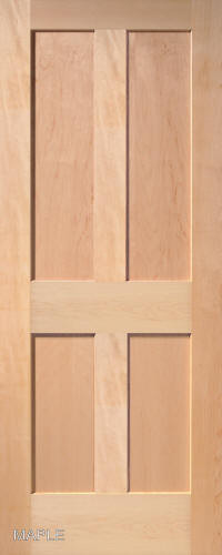 Maple 4 Panel Flat Mission Shaker Stain Grade Solid Core Interior Wood Doors