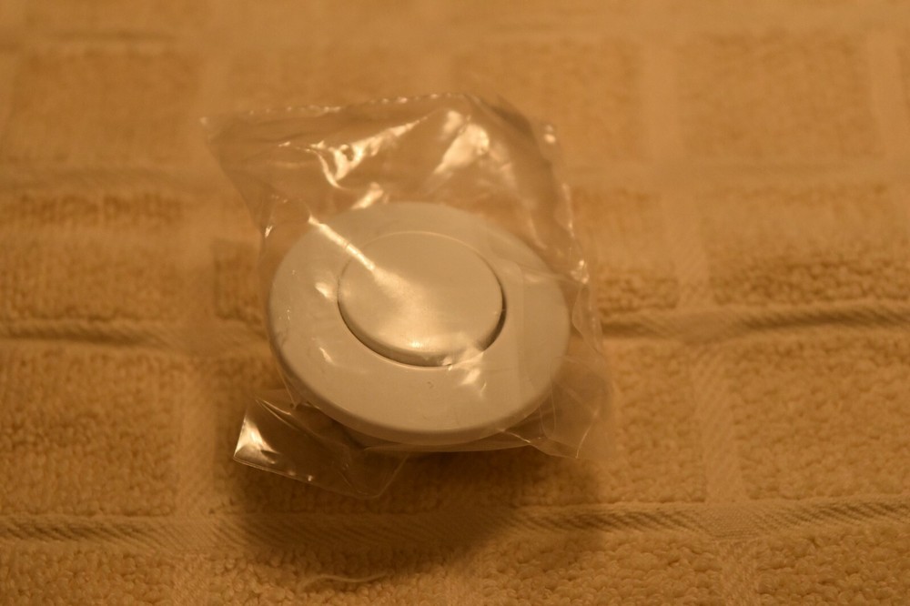 INSINKEROR Push Button Replacement WHITE- Air Switch Garbage /Waste Dis