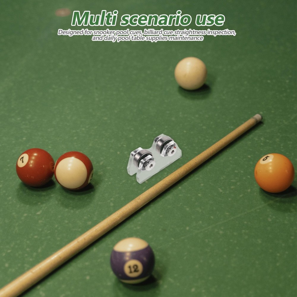 1 Set Pool Cue Straightness Checker: Snooker Cue Rollers with Storage Case -