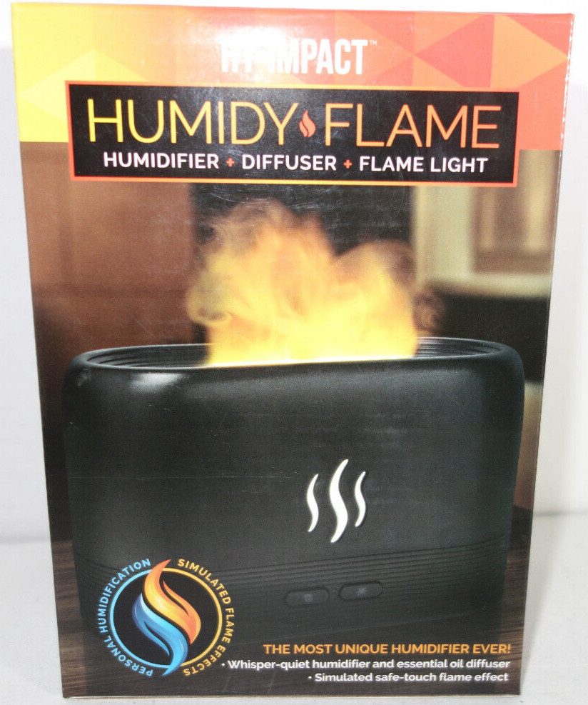 Humidy Flame Humidifier Flame-Light LED Effect ,Quiet, Essential Oil Diffuser