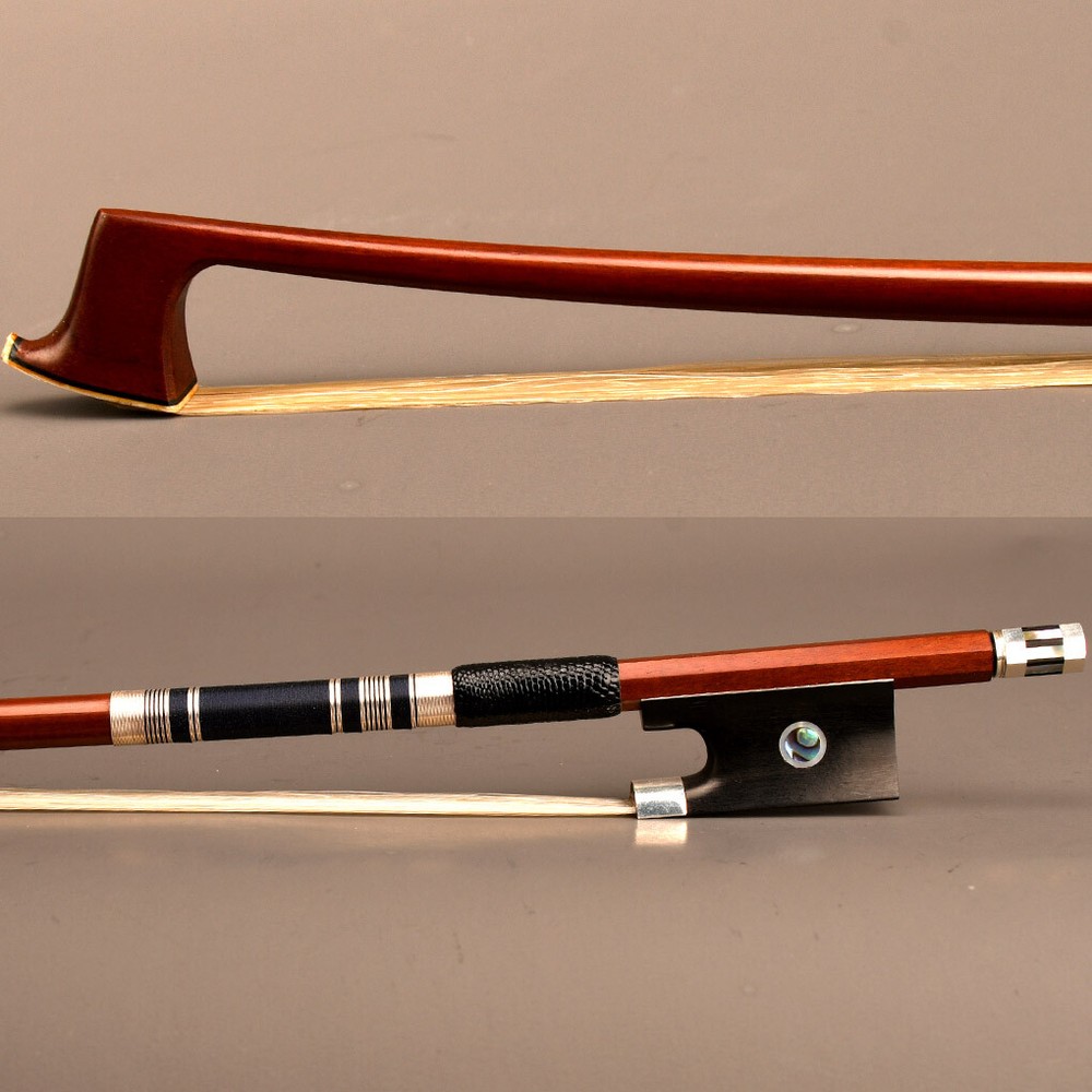 Professional Master Pernambuco Violin Bow 4/4 Stiff Stick Ebony Silver Fitted