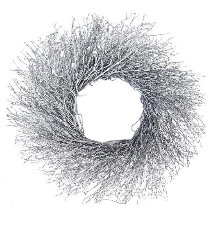 Silver Quail Brush Wreath 20”