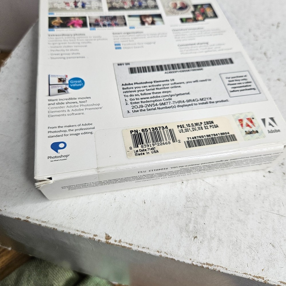 Adobe Photoshop Elements 10 for PC Mac New Sealed