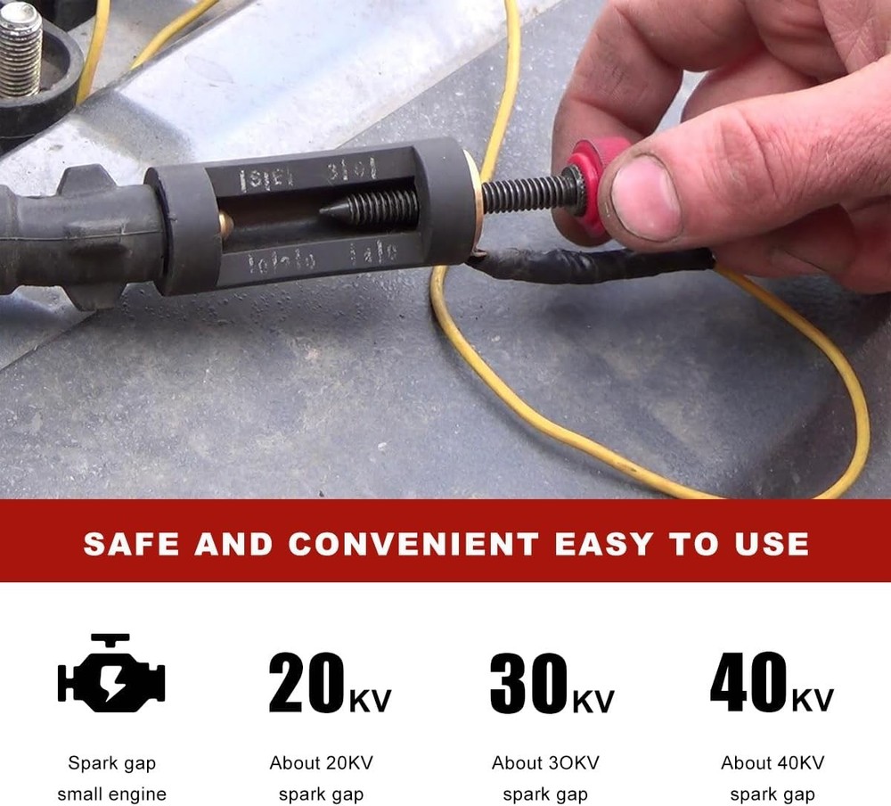 Spark Plug Tester, Adjustable Engine Ignition System Diagnostic Test Tool,...