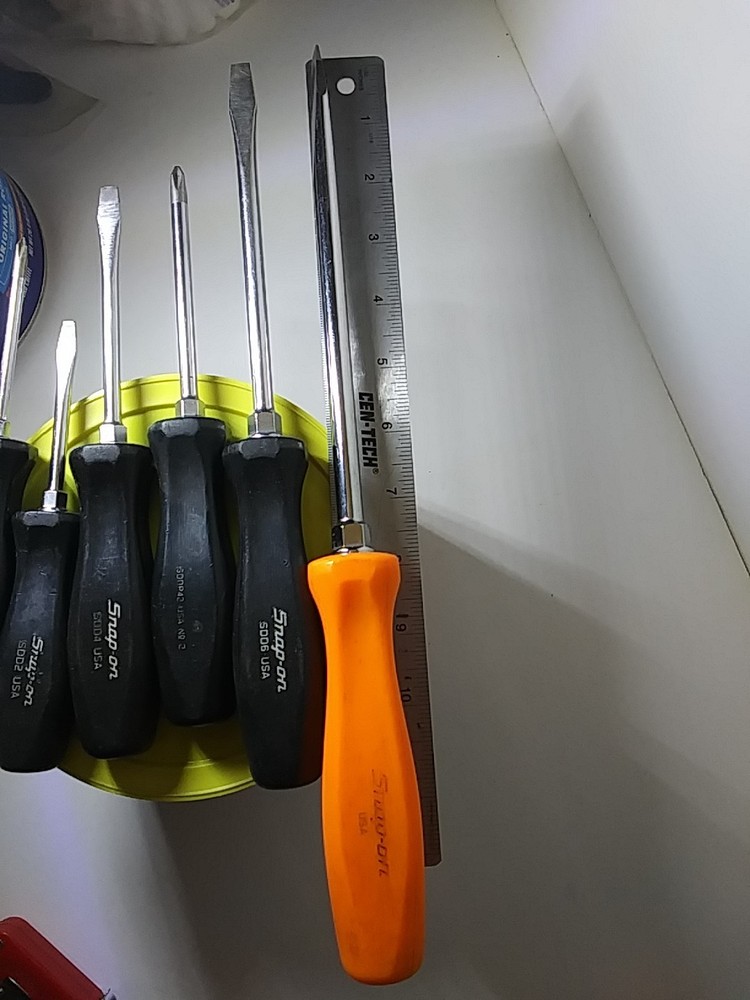 Snap on Tools Screwdriver Serv. Set Used Condition 6 Piece Phillips And Regular
