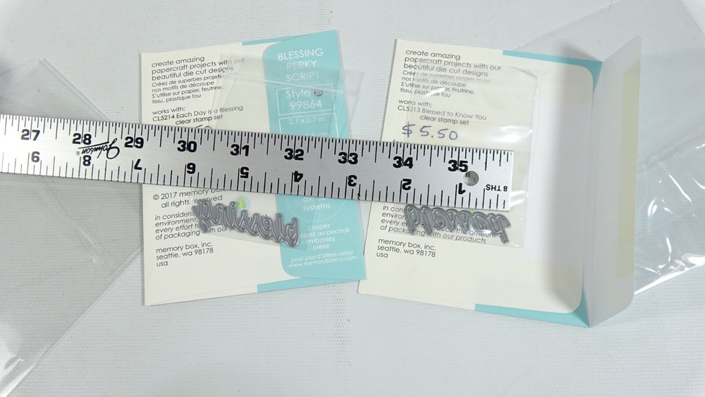 Memory Box Set of 2 Blessing And Blessed Perky Script Dies