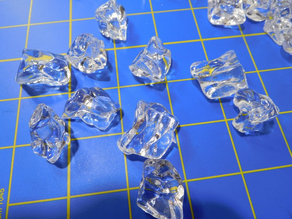 Acrylic Ice Chips chunks for Artificial Display, 2 Pound Bag NEW