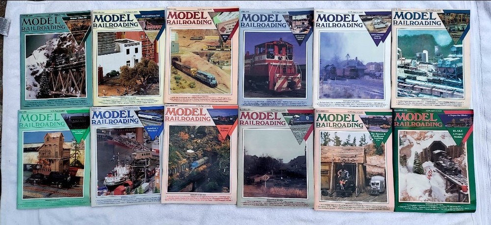 Lot 12  Model Railroading Train Magazine 1991 Complete Year