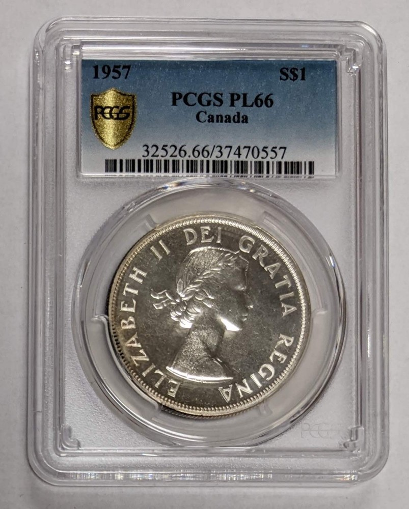 1957 Canada $1 PCGS PL 66