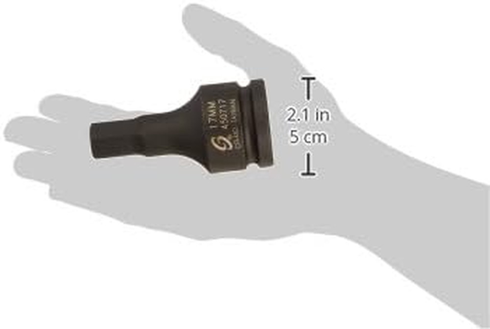 Sunex 450717 3/4-Inch Drive 17-mm Hex Driver Impact Socket