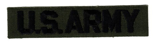 US ARMY breast patch on OD. Sew on.