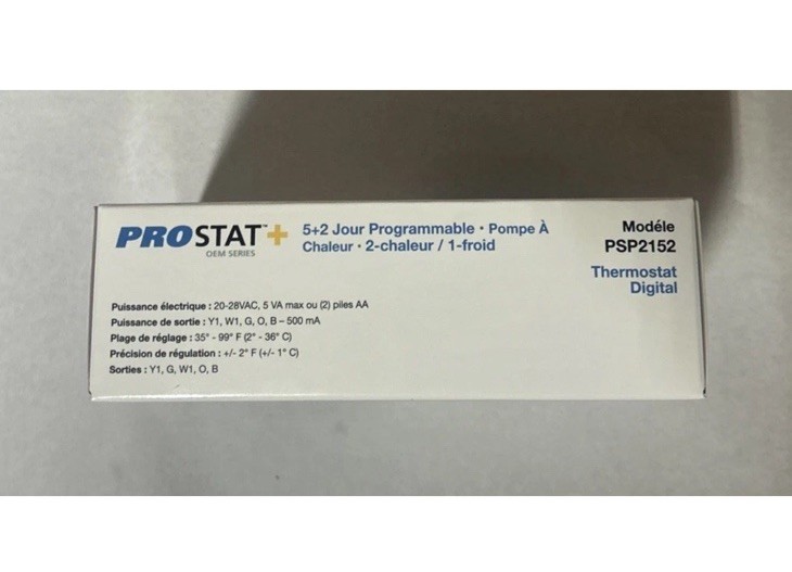 Prostat Plus Model PSP2152 Thermostat Programmable 5+2 Day Digital New E51