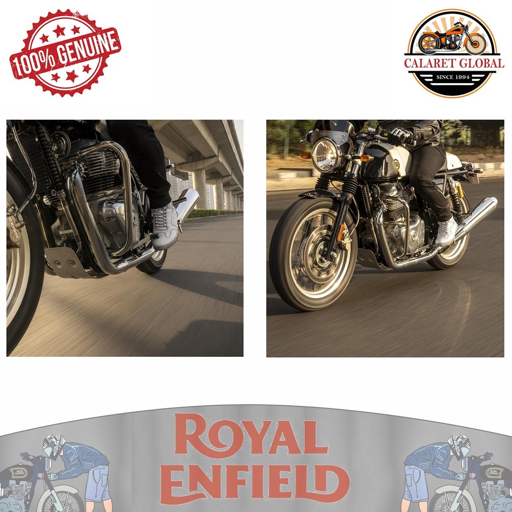 SILVER ENGINE GUARDS FOR ROYAL ENFIELD CONTINENTAL GT 650 INTERCEPTOR 650
