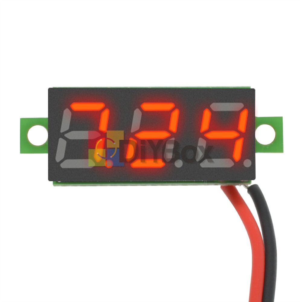 [10PCS] 0.28" Mini 2Wire Voltage Meter Red LED Panel 3-Digital Display Voltmeter