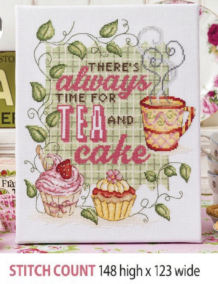 TEA & CAKE SAMPLER   CROSS  STITCH PATTERN ONLY     ALS    QE
