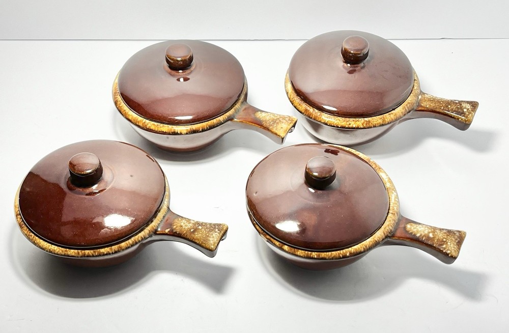 Hull “Brown Drip” 6-Piece Ceramic Dinnerware Set