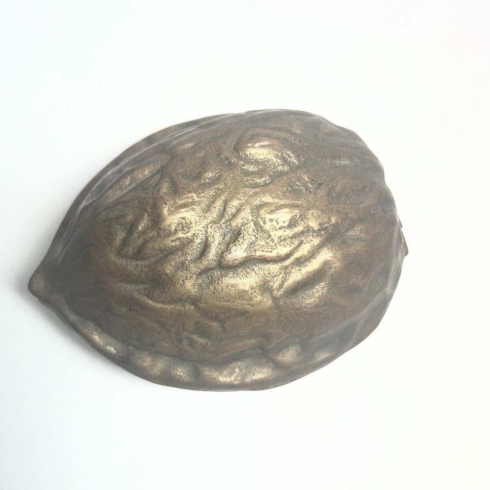 SOLID BRASS NUTCRACKER WALNUTS Vintage LARGE Walnut Shaped