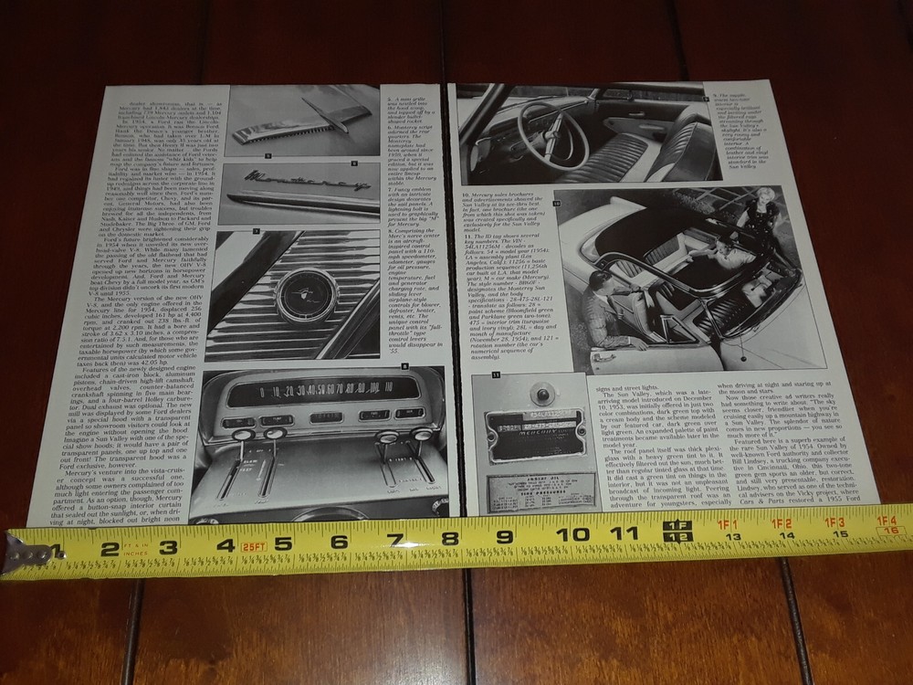 1954 MERCURY SUN VALLEY ORIGINAL 1995 ARTICLE