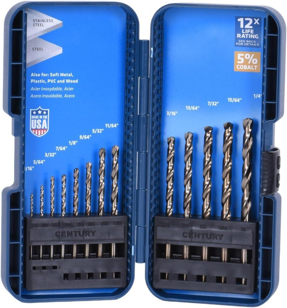26713 Pro Grade Cobalt Drill Bit Set, 13-Piece