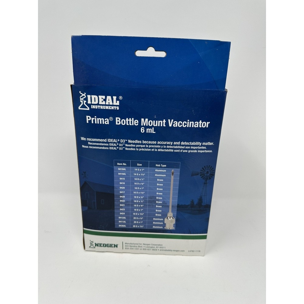 Prima-Tech 206657 Bottle Mount Vaccinator 6ML