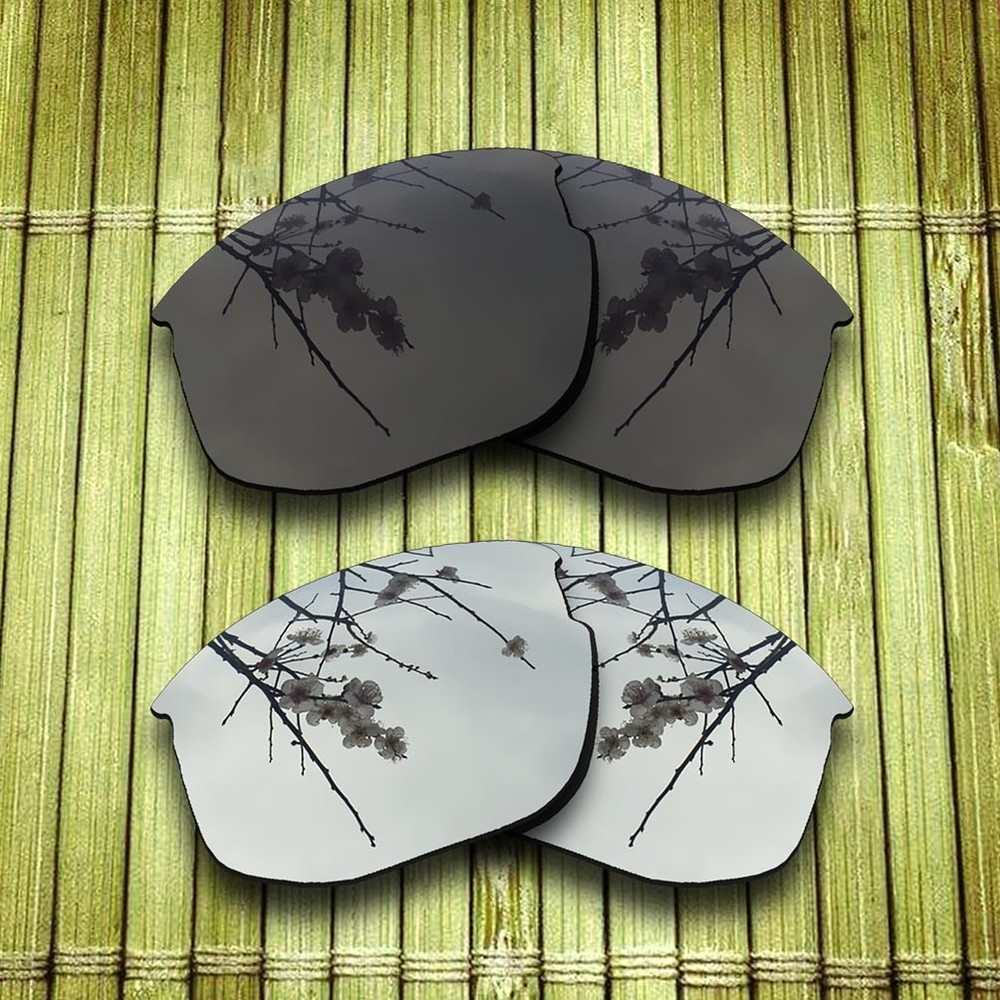 Black&Silver Replacement Lens for-Oakley Mercenary Polarized