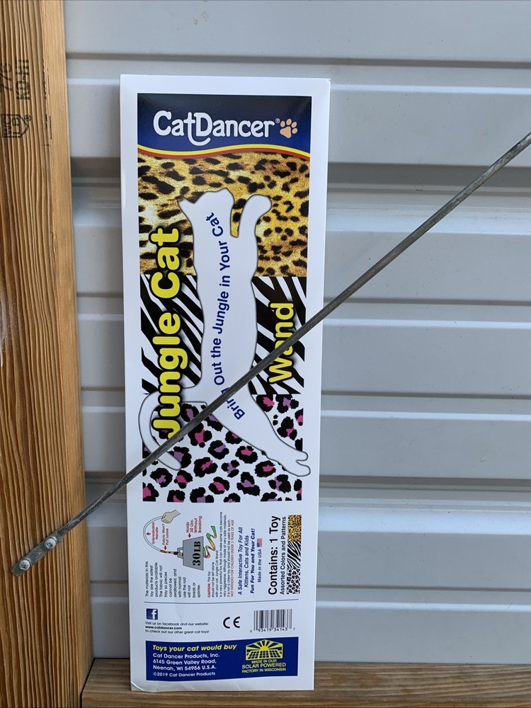Dancing Jungle Cat Wand Multi Color cat toy interactive