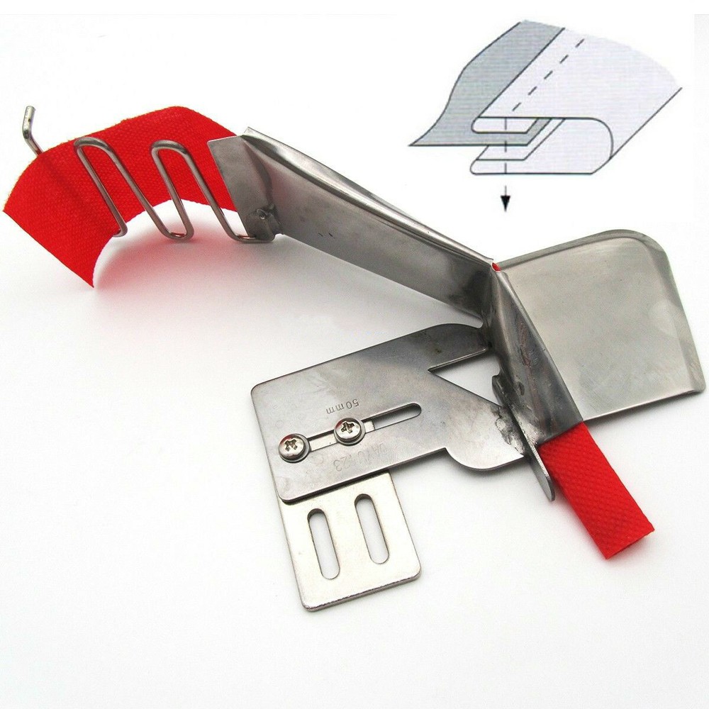 Sewing Machine Double Fold Clean Finish Top & Bottom Binding Binder Attachment