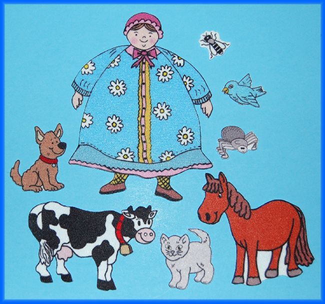 There was an Old Lady that Swallowed a Fly Felt / Flannel Board Set