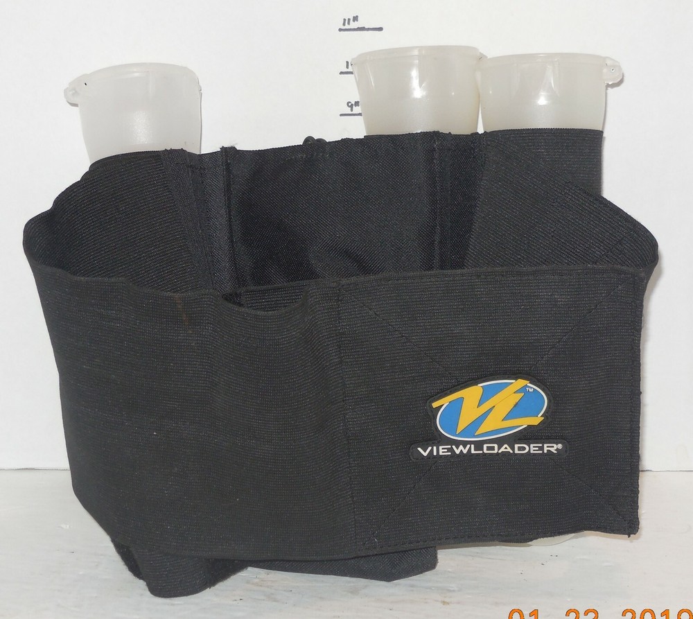 Viewloader Paintball Elastic Harness AMMO Pouch with 3 Viewloader 75 Round Pods