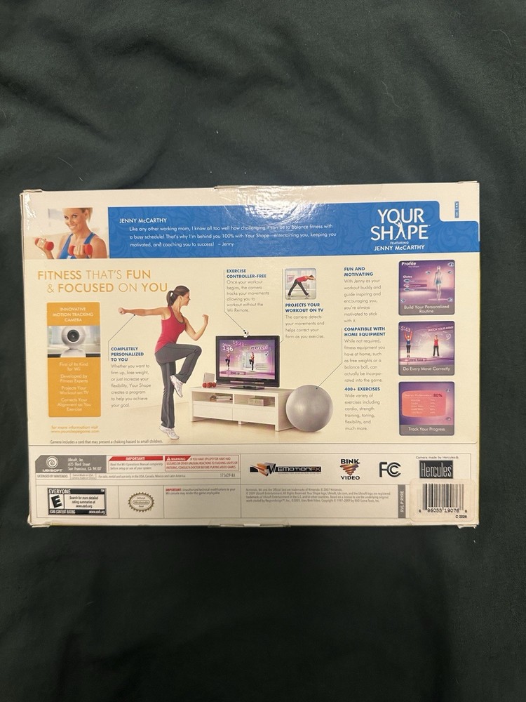 Ubisoft Your Shape Jenny McCarthy Wii Game & Motion Tracking Camera Bundle