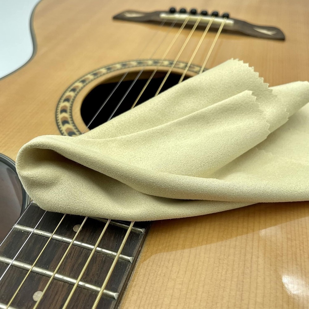 Versatile Yellow Microfiber Cloths for Musical Instruments - 12"x12" 6-Pack