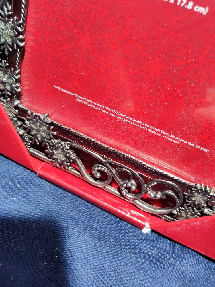 Choice Of St. Nicholas Square Snowflake Picture Frame Silver - Two Options.