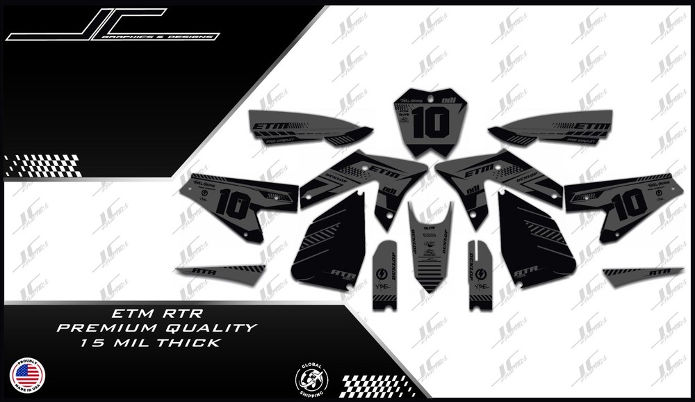 ETM RTR graphics kit decals  THICK AND HIGH GLOSS .....