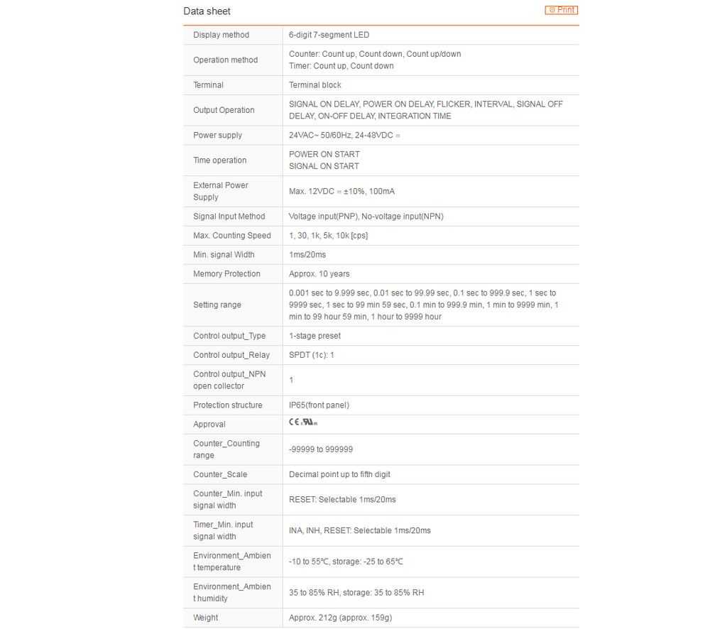 Autonics CT6S-1P2 Counters Standard type New 1PCS ✦KD