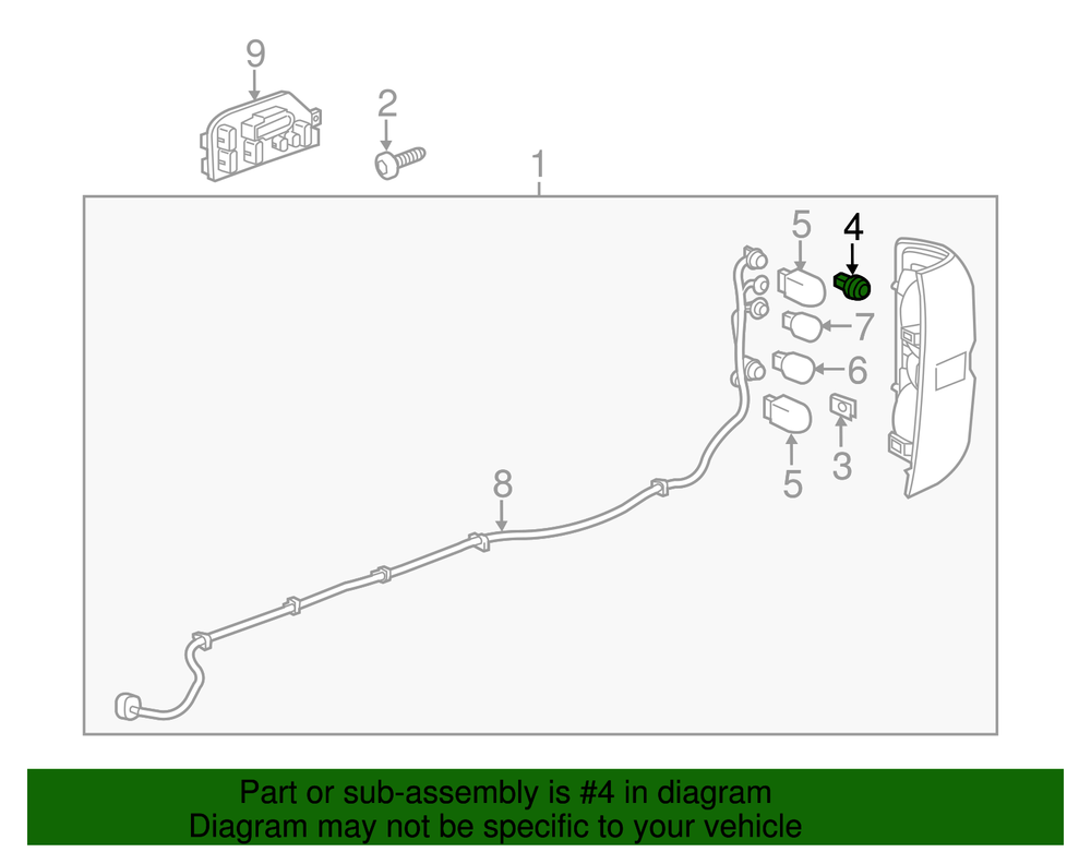 Genuine GM Tail Lamp Retainer 22876572