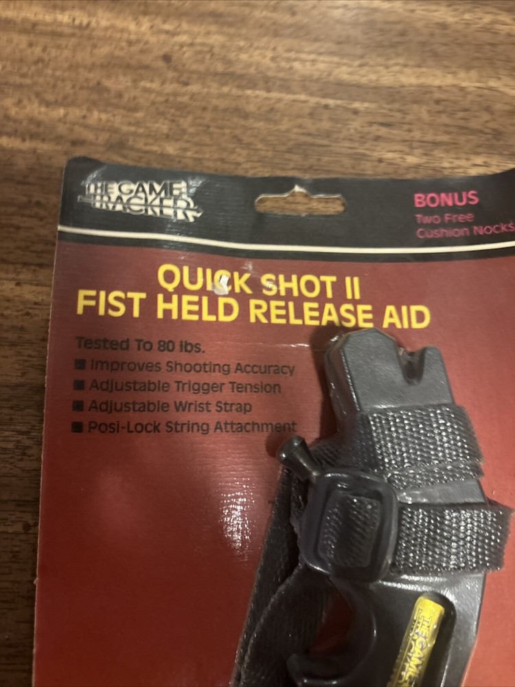 The Game Tracker Bowhunter 80# Release Aid NEW Vintage Adjustable Wrist Strap