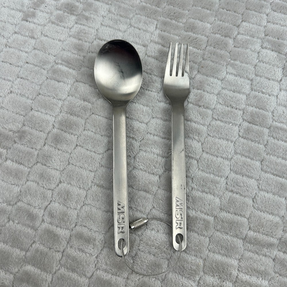 MSR Titan Ultralight Titanium Backpacking Fork & Spoon Set