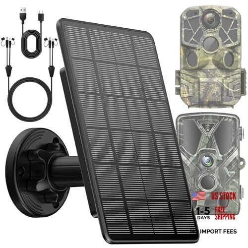Trail Camera Solar Panel, High Solar Conversion Rate for Trail Camera -