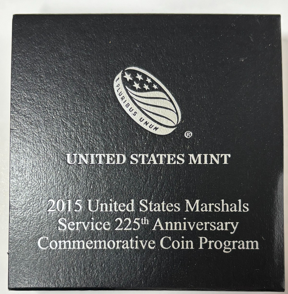 2015P $1 proof US Marshals Service Commemorative Silver Dollar w/ Box & COA NICE