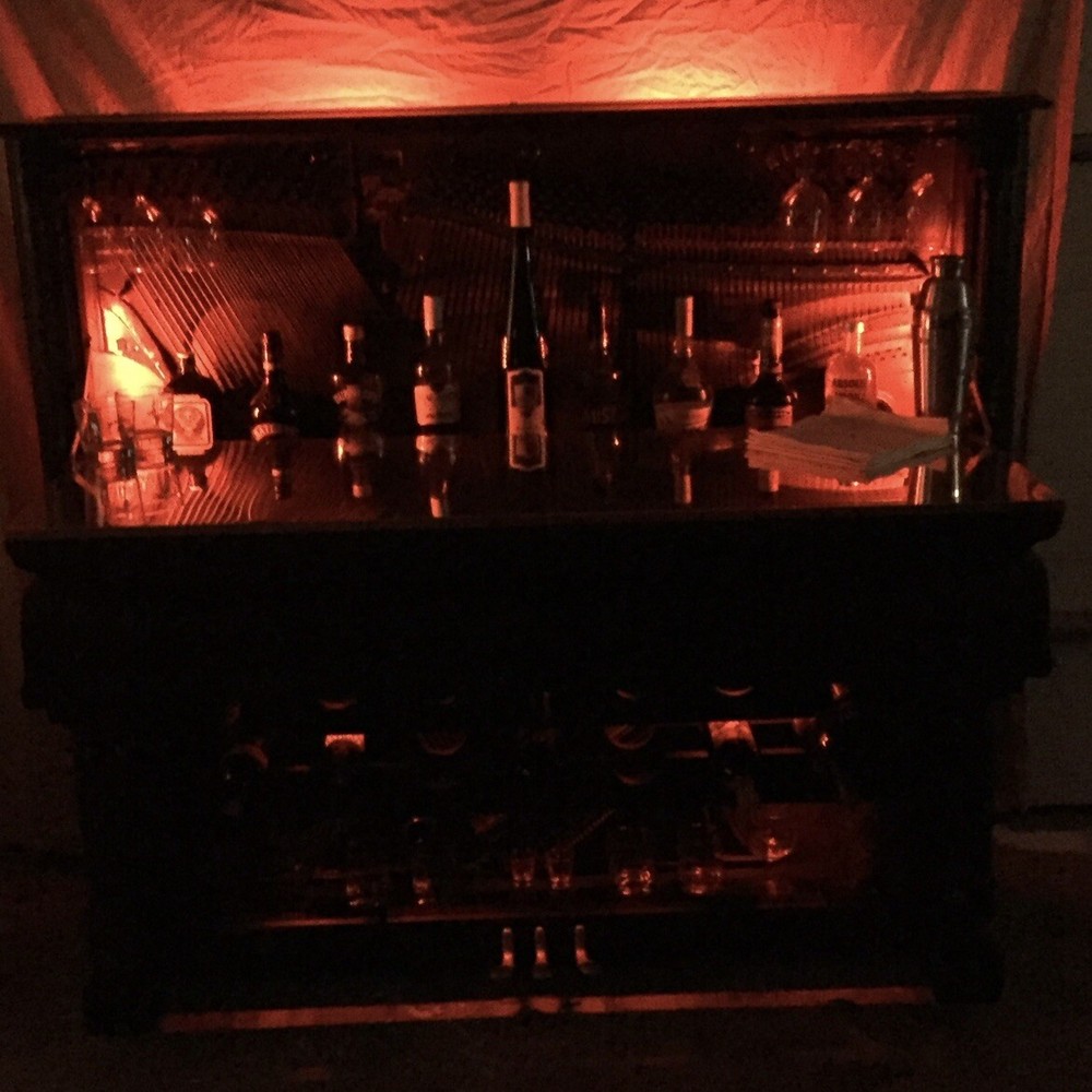 Repurposed Piano Into A Bar With Remote Controlled LED Lights