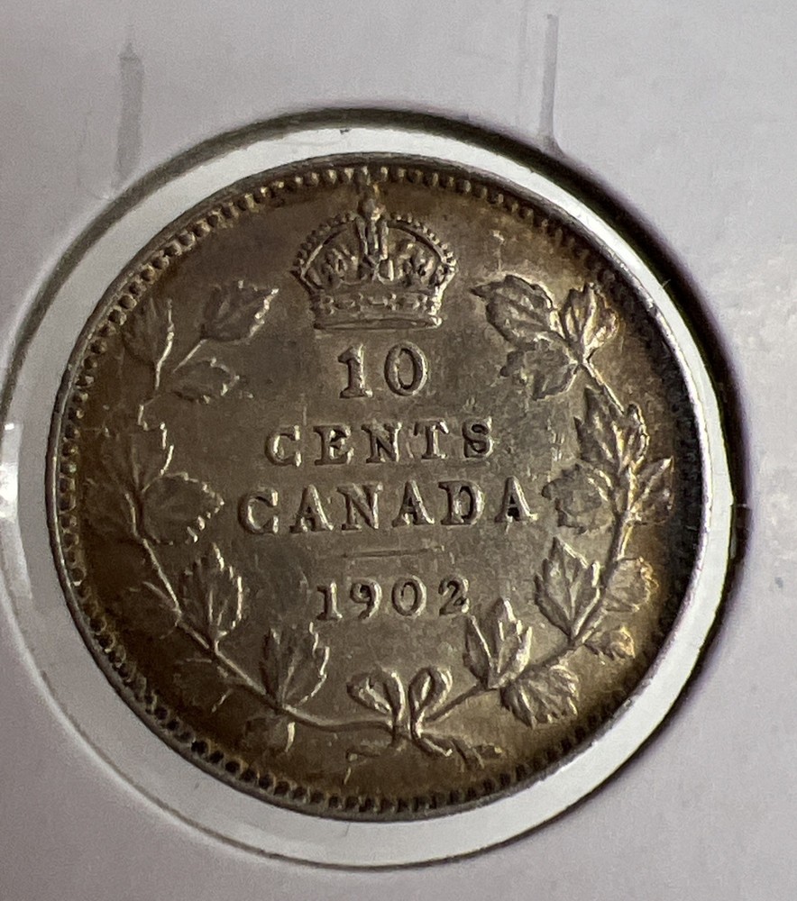 1902 Canada 10 Cent Silver Dime Coin