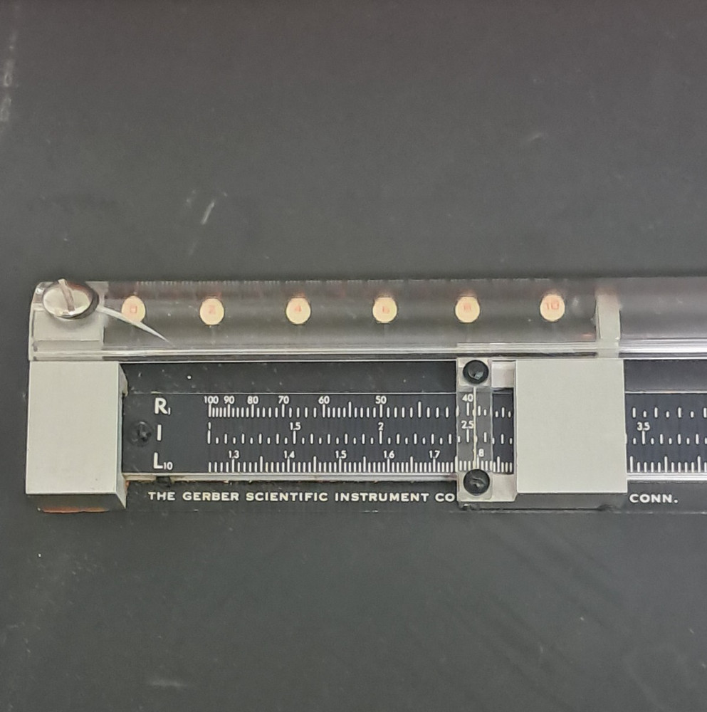 Gerber Scientific Variable Scale Engineering Slide Rule w/ Org Wrench TP007100B